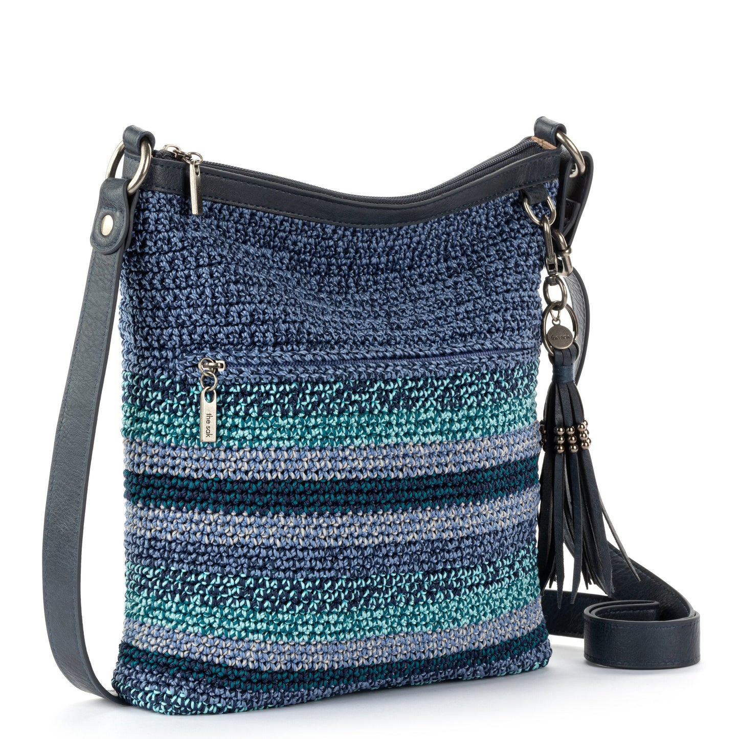 The Sak Lucia Crossbody - |Hand Crochet - Lapis Stripe|