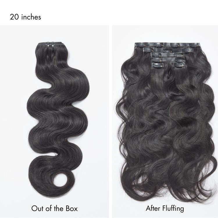Body Wave Invisible Edge Clip in Hair Extensions Human Hair 110g 6pcs with Free Gift-04