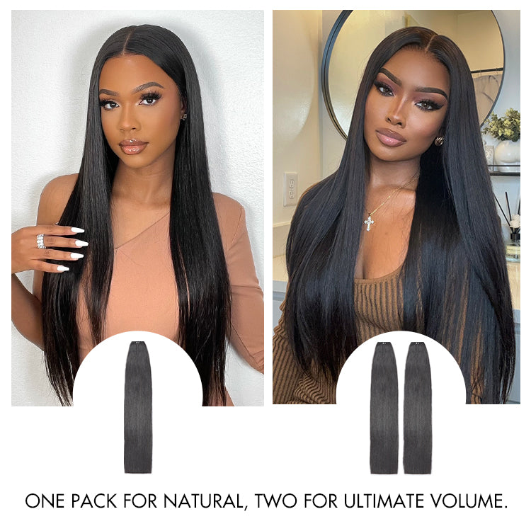 Body Wave Invisible Edge Clip in Hair Extensions Human Hair 110g 6pcs with Free Gift-16