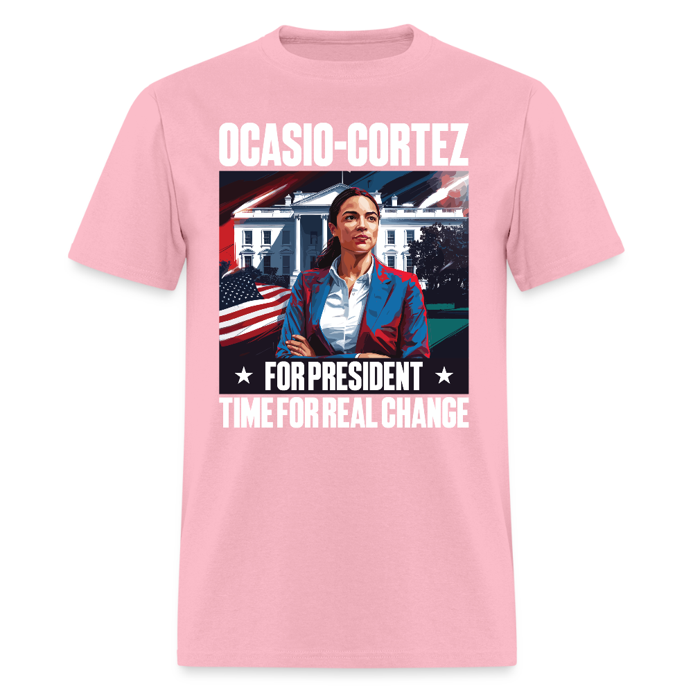 Ocasio-Cortez for President T Shirt - pink