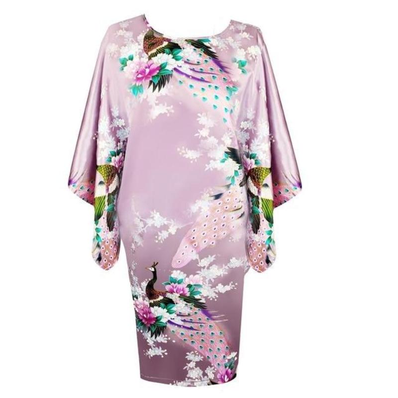 Satin Nightwear Nightgown Loose Bath Gown Nightdress Sleepwear Night Dress - Easy Pickins Store