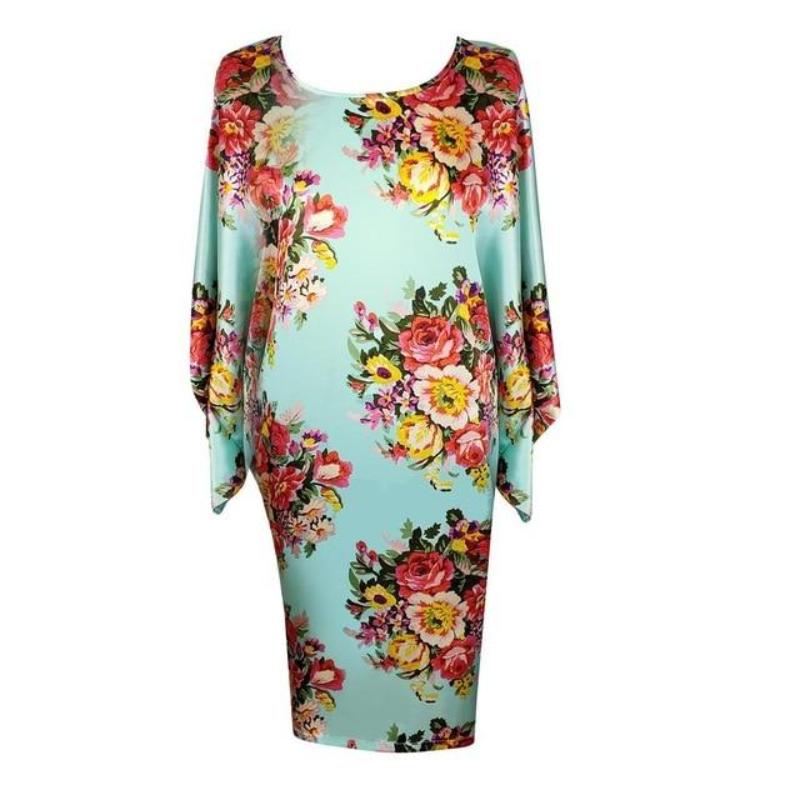 Satin Nightwear Nightgown Loose Bath Gown Nightdress Sleepwear Night Dress - Easy Pickins Store