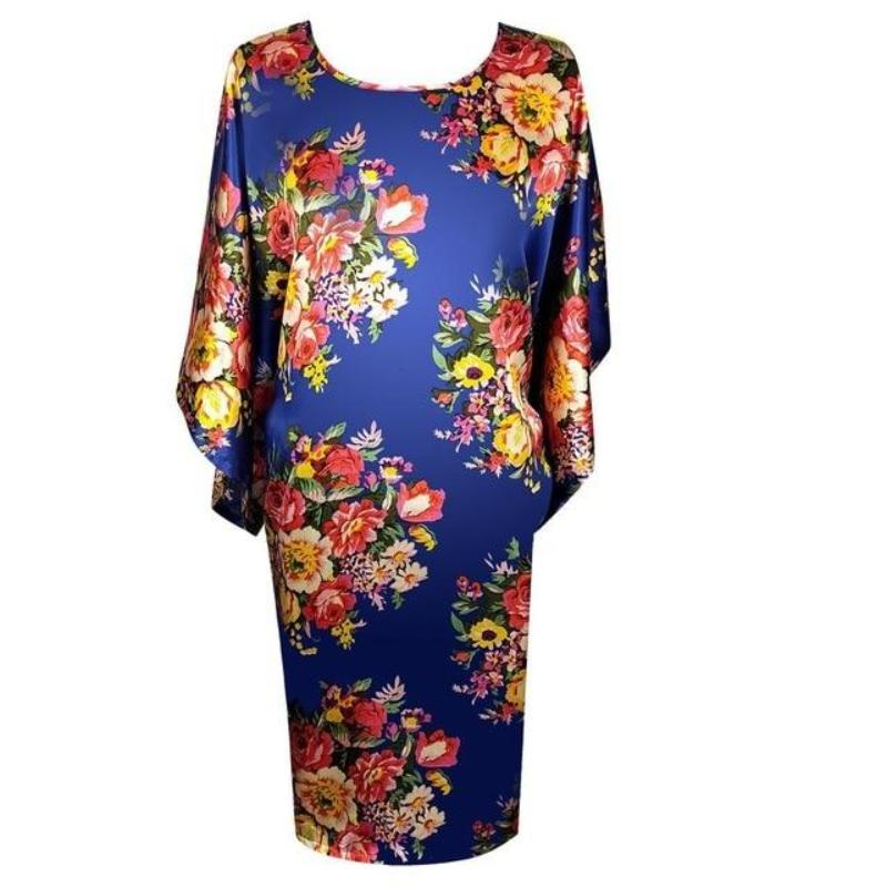 Satin Nightwear Nightgown Loose Bath Gown Nightdress Sleepwear Night Dress - Easy Pickins Store