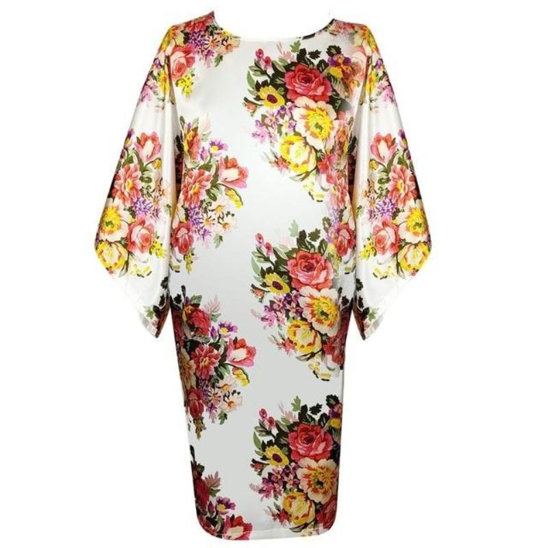 Satin Nightwear Nightgown Loose Bath Gown Nightdress Sleepwear Night Dress - Easy Pickins Store