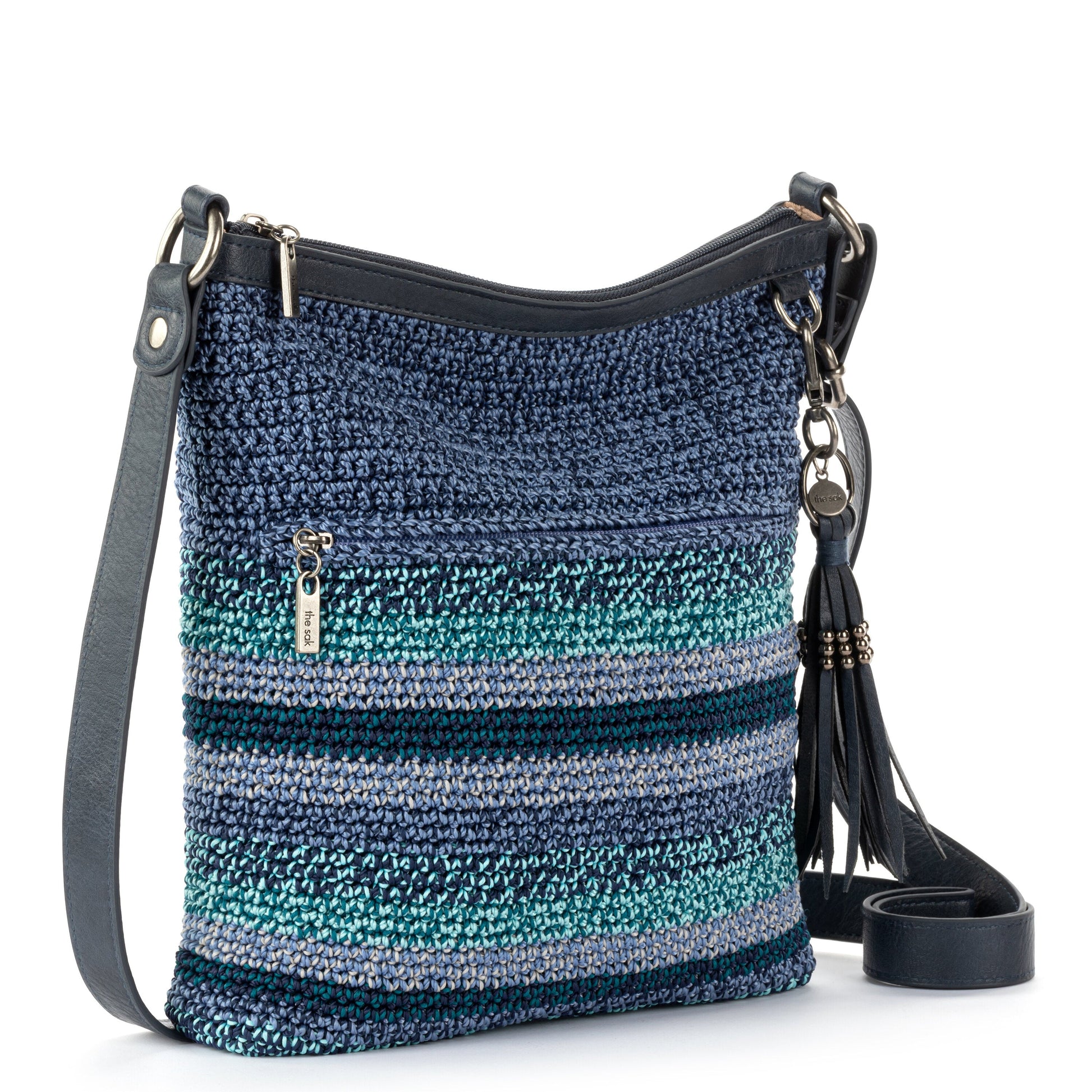 The Sak Lucia Crossbody - |Hand Crochet - Lapis Stripe|
