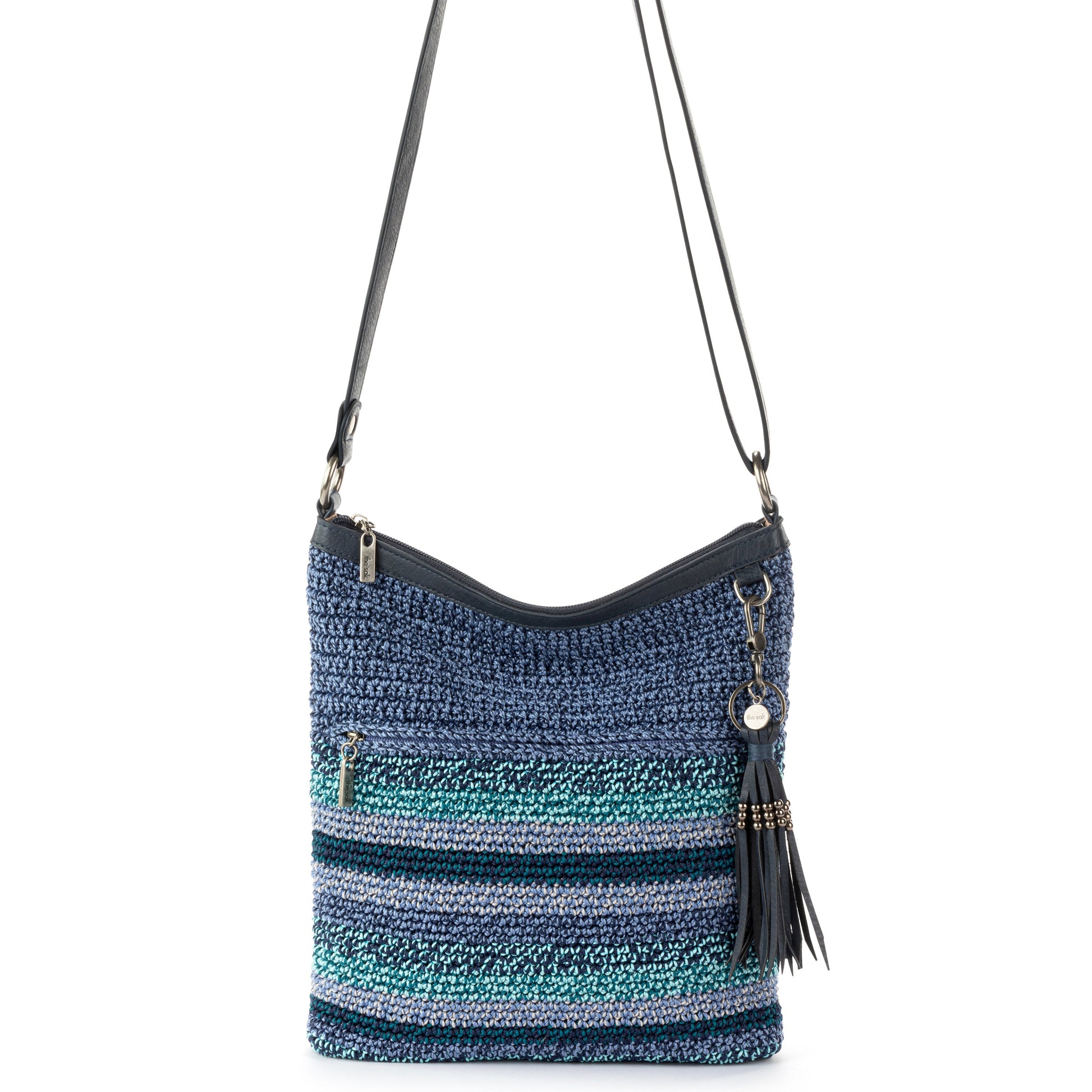 The Sak Lucia Crossbody - |Hand Crochet - Lapis Stripe|