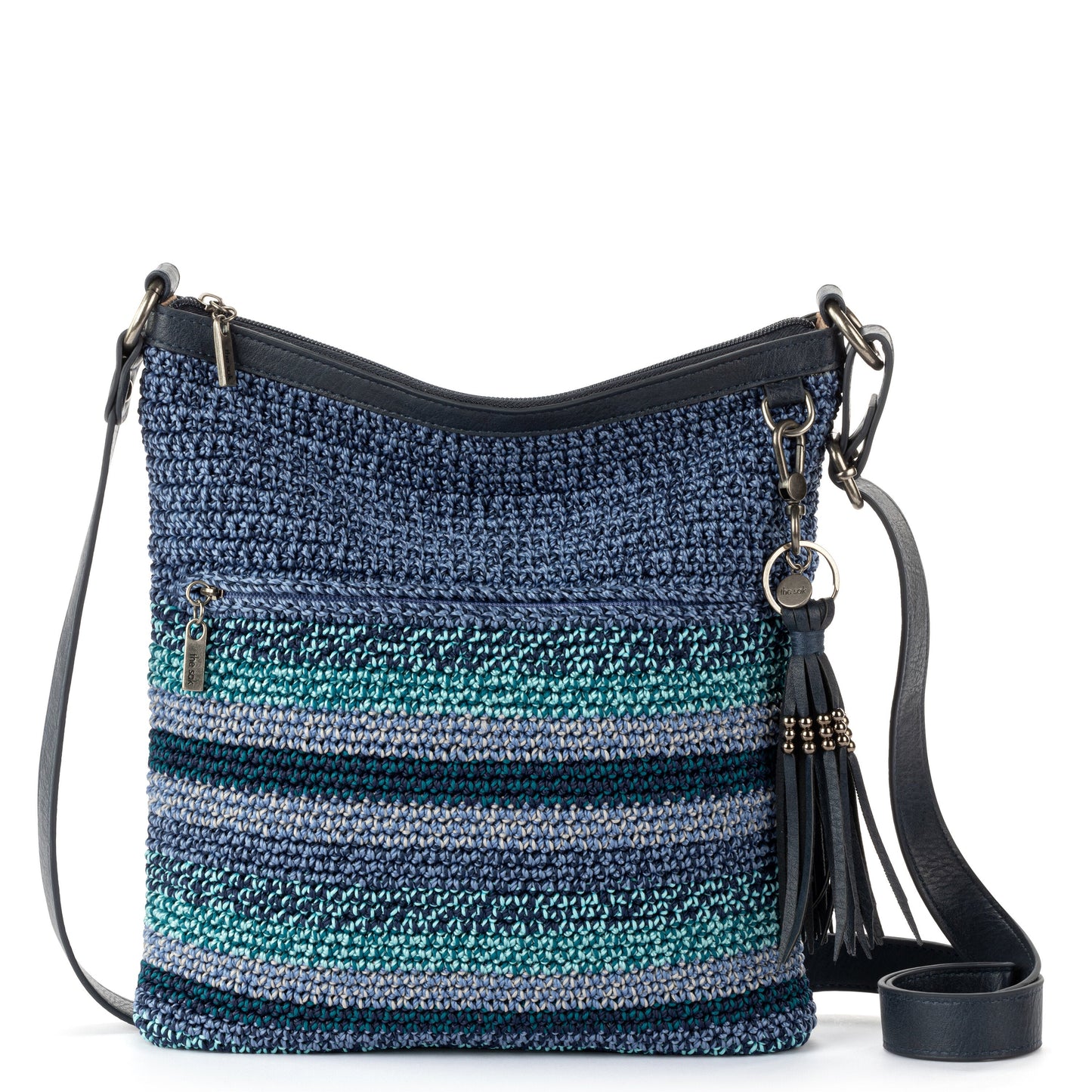 The Sak Lucia Crossbody - |Hand Crochet - Lapis Stripe|