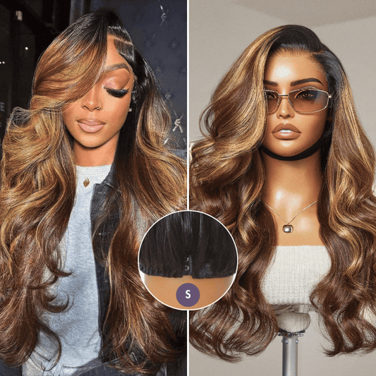 Luvme All-Day Comfort™ Wig Blonde Highlight Loose Body Wave 7x6 Closure HD Lace Human Hair Wig Pre-Cut Lace-24