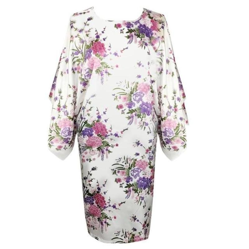 Satin Nightwear Nightgown Loose Bath Gown Nightdress Sleepwear Night Dress - Easy Pickins Store